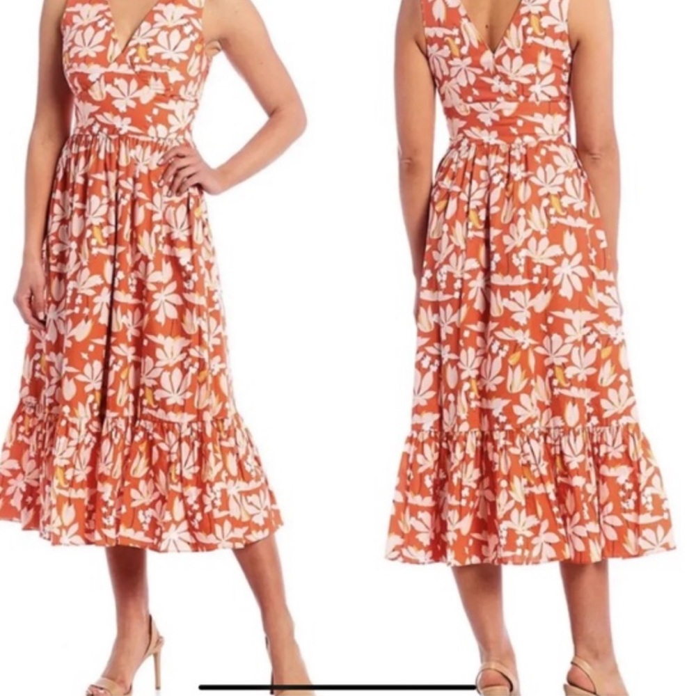 SASHI & BABY X DILLARDS DANY FLORAL TIE RED MINI DRESS SIZE 4